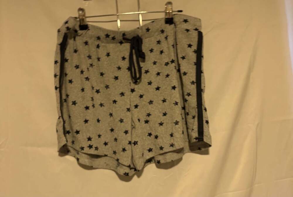 Lucky Brand Lounge Shorts Size L Gray Star Print Drawstring